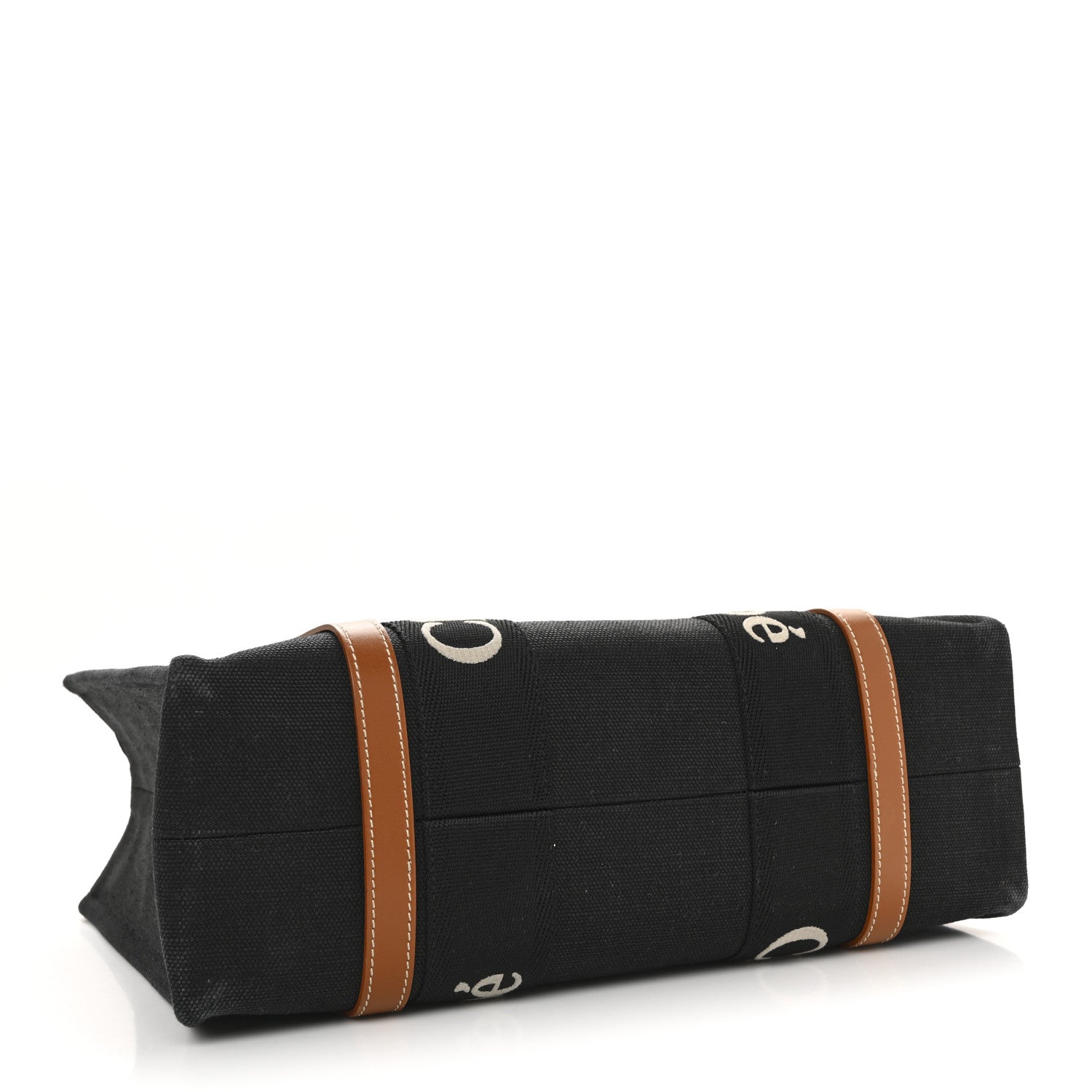Chloe Cotton Calfskin Medium Woody Ribbon Tote Black 4 of 10