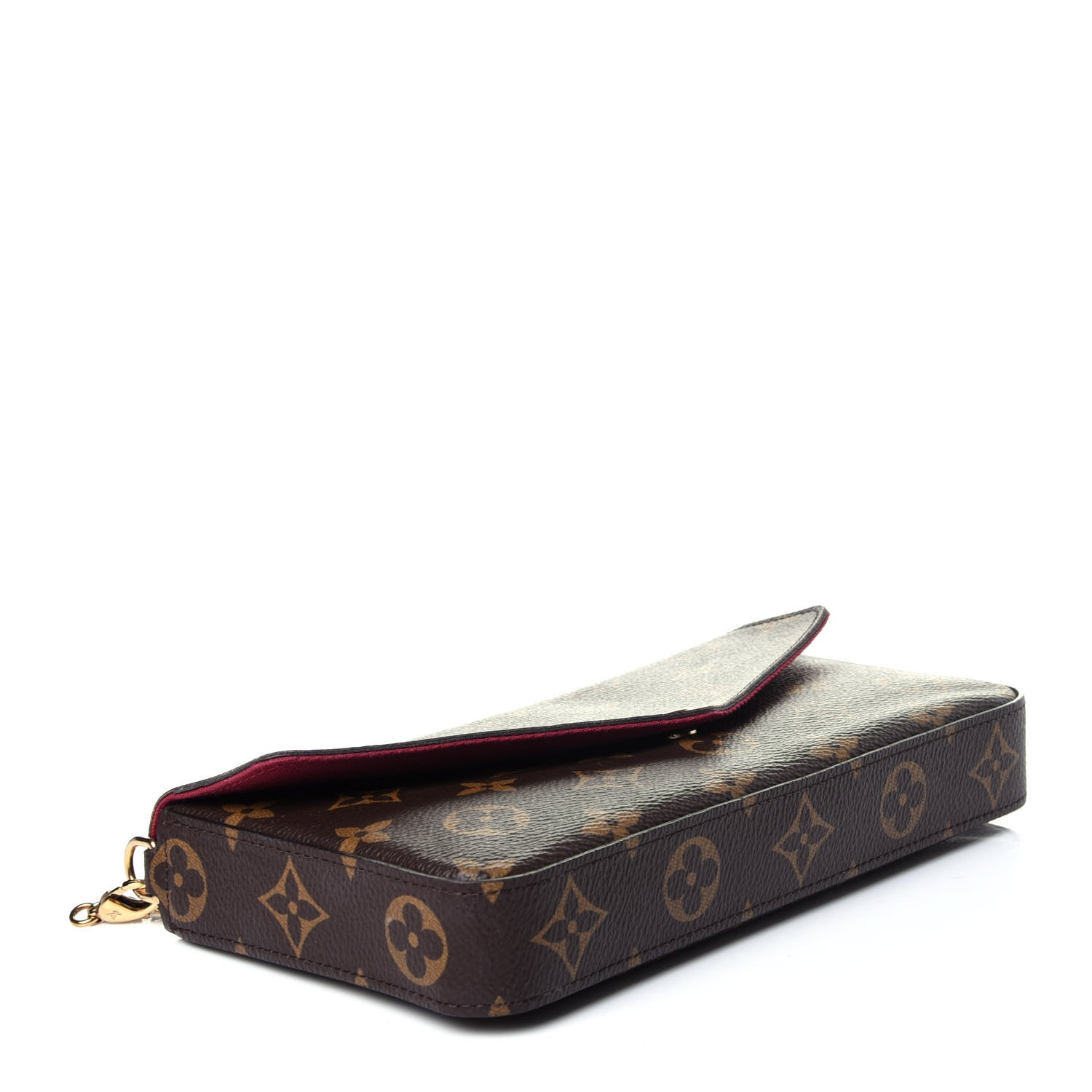 Louis Vuitton Monogram Pochette Felicie Chain Wallet Fuchsia 4 of 13