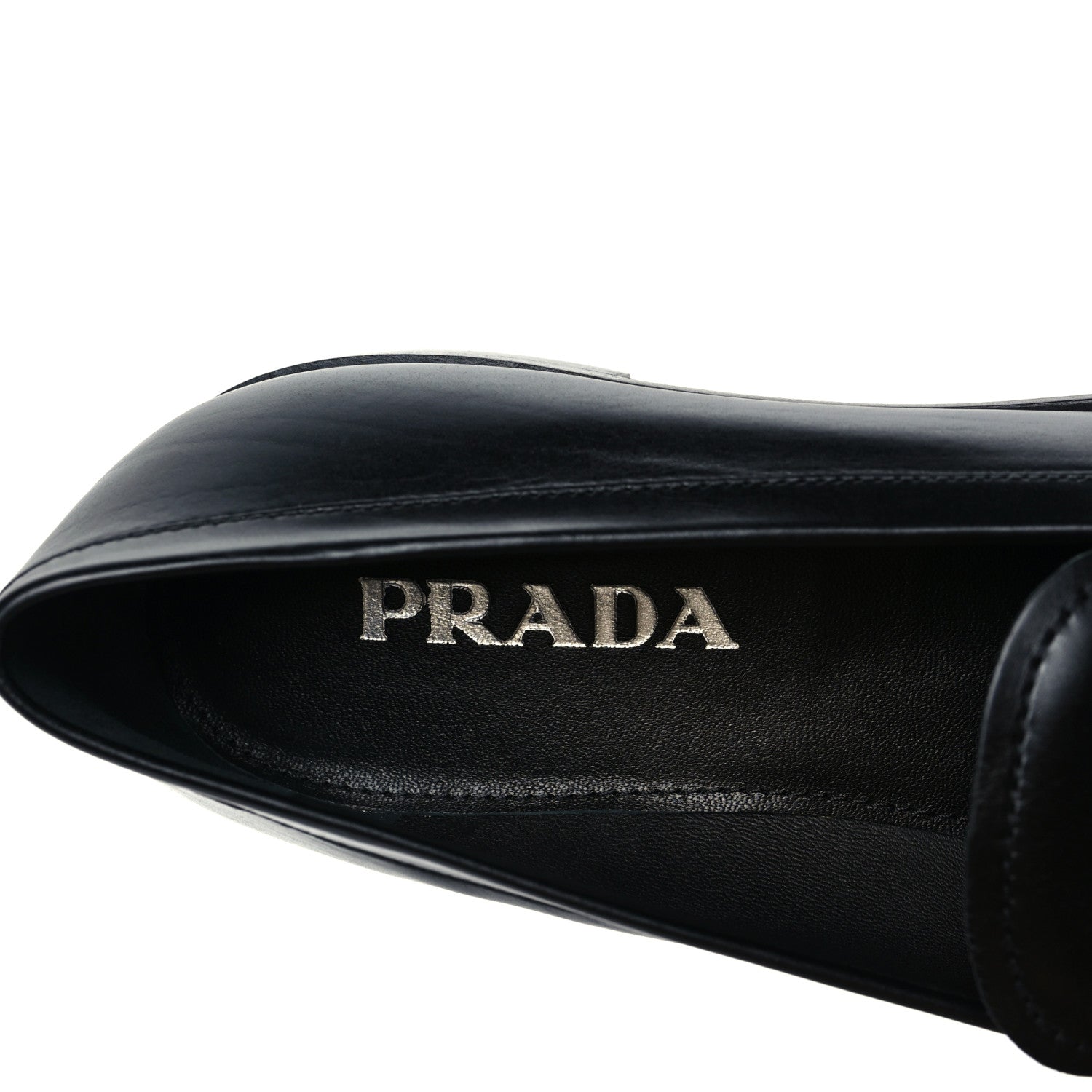 Prada Calfskin Loafers 38 Black 7 of 8
