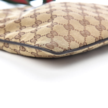 Gucci Monogram Web Small Flat Messenger Bag Brown 8 of 11