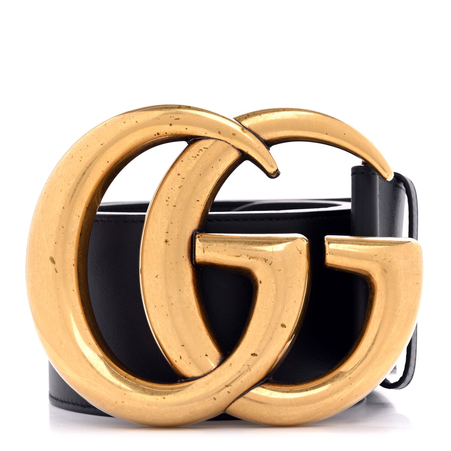 Gucci Calfskin Double G Wide Belt 75 30 Black 1 of 7