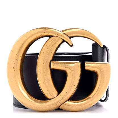 Gucci Calfskin Double G Wide Belt 75 30 Black 1 of 7