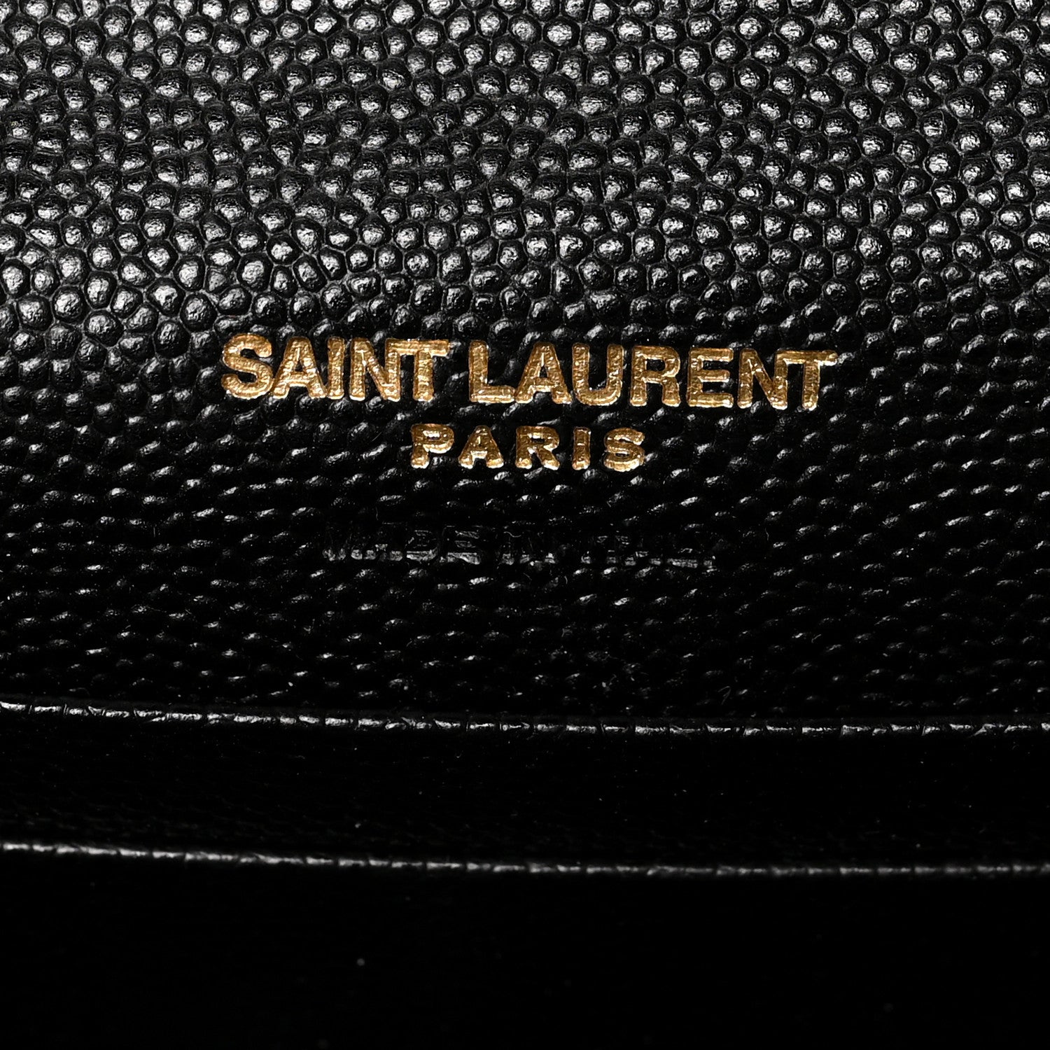 Saint Laurent Grain De Poudre Matelasse Chevron Small Monogram Envelope Wallet Black 6 of 7