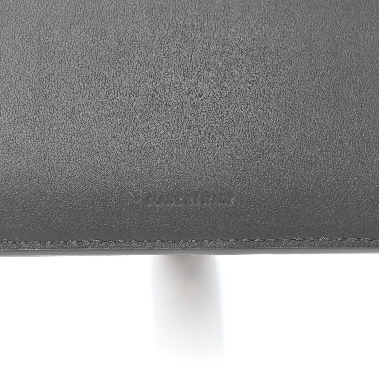 Grained Calfskin Large Multifunction Strap Wallet Grey Vintage Pink