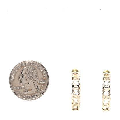 Chanel Metal CC Hoop Earrings Gold 2 of 4