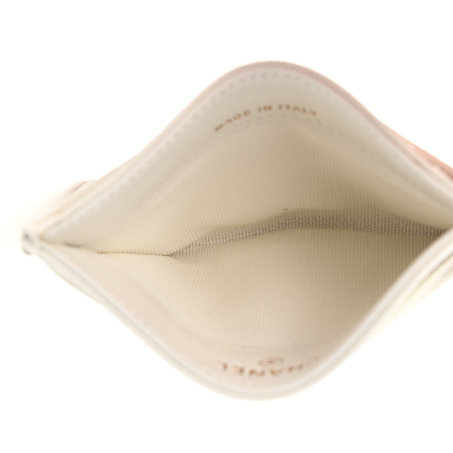 Caviar Quilted Card Holder White