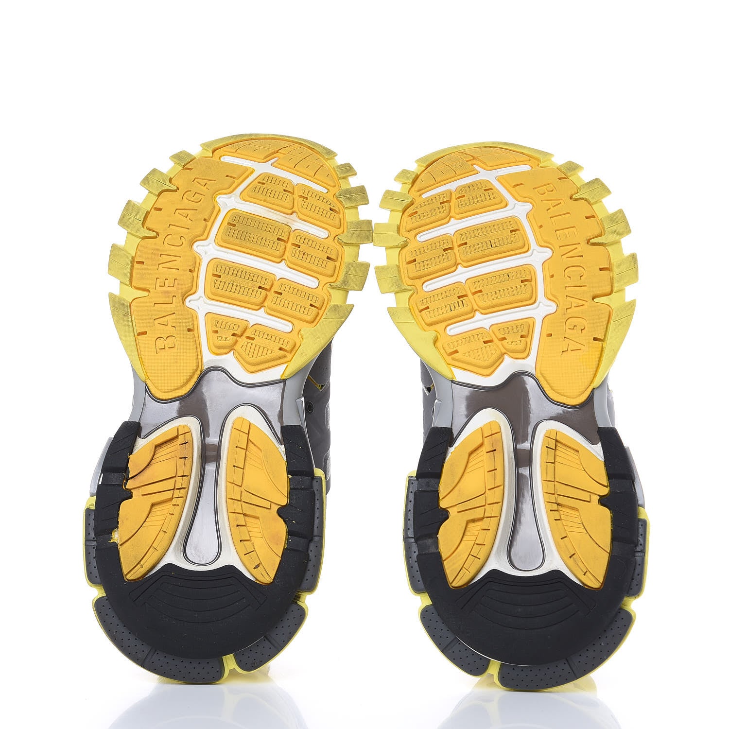 Balenciaga Mesh Nylon Mens Track Sneakers 41 Yellow Black White 5 of 10