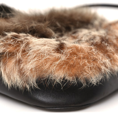 Christian Dior Rabbit Fur Lambskin Patchwork Malice Shoulder Bag Brown 9 of 9