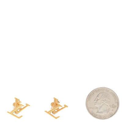 Louis Vuitton Metal LV Iconic Earrings Gold 2 of 6