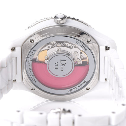 Christian Dior Stainless Steel Ceramic Pink Sapphire 38mm Dior VIII Automatic Watch White 5 of 7