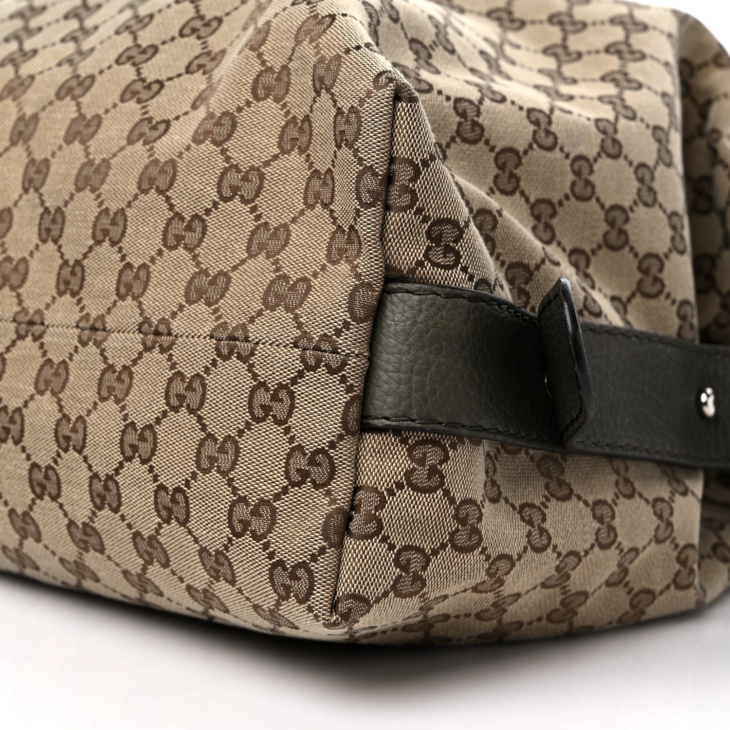Gucci Monogram Large Bamboo Bar Tassel Shoulder Bag Green 9 of 9