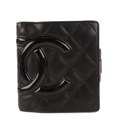 Chanel Calfskin Quilted Cambon Bi-Fold Wallet Black 1 of 9