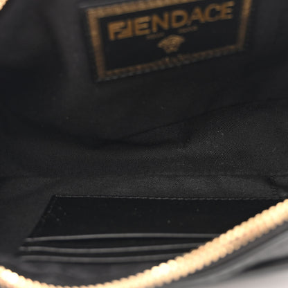 Fendi X VERSACE Vitello Cover Fendace Medusa Small Camera Case Black Gold 5 of 10