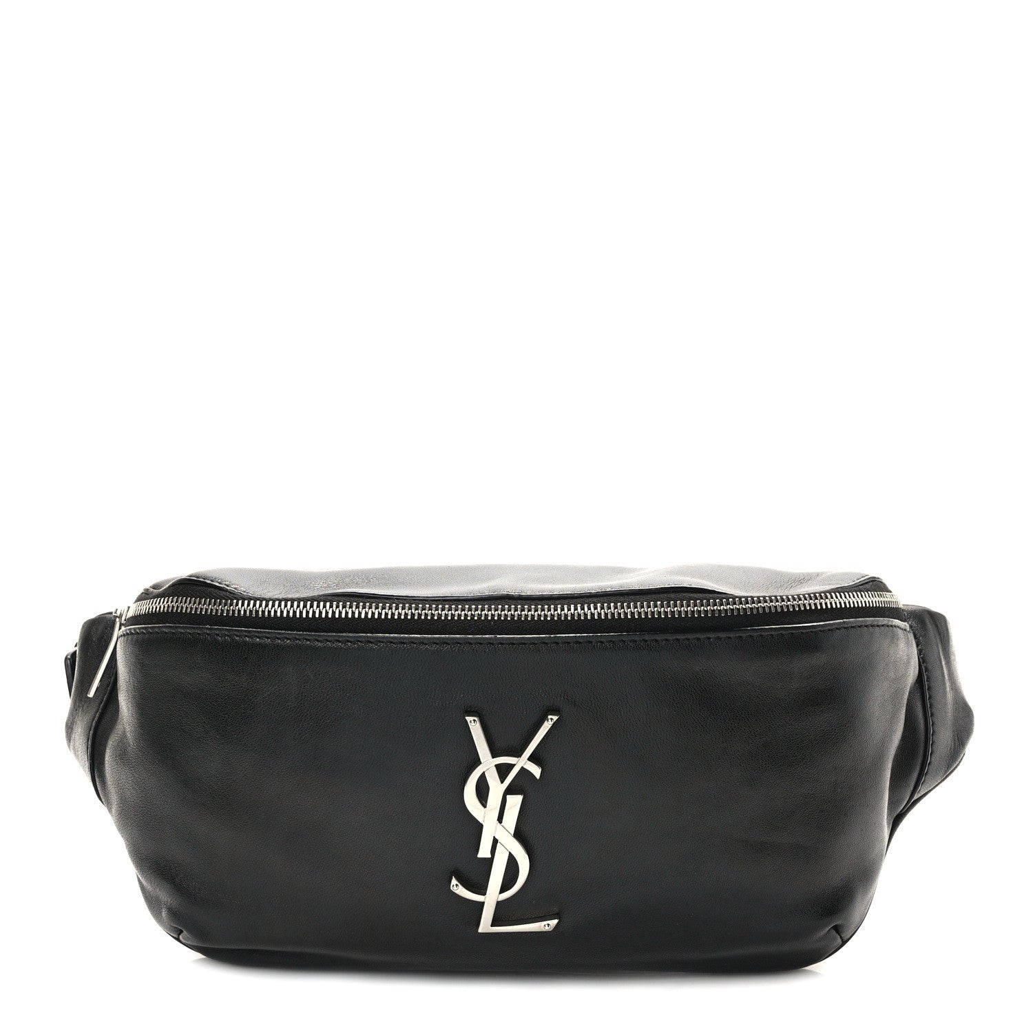 Saint Laurent Calfskin Monogram Belt Bag Black 1 of 9