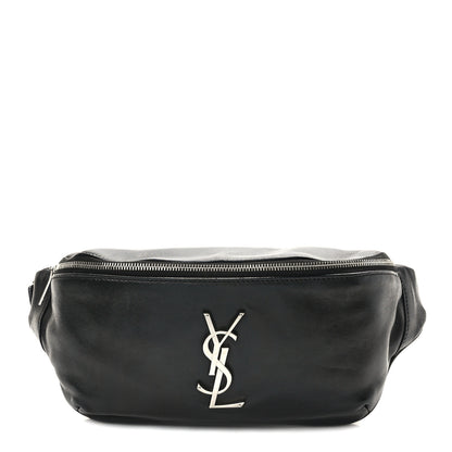 Saint Laurent Calfskin Monogram Belt Bag Black 1 of 9