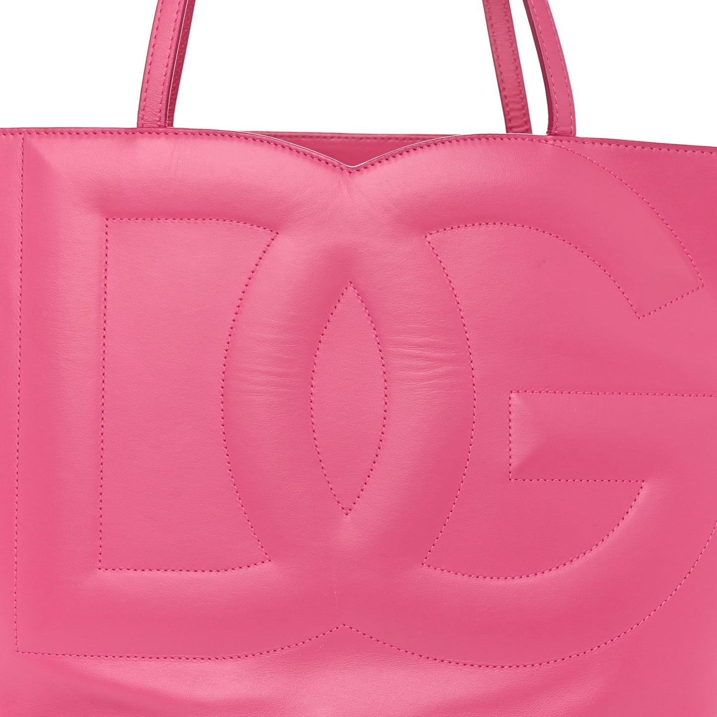 Calfskin DG Logo Shopper Tote Glicine