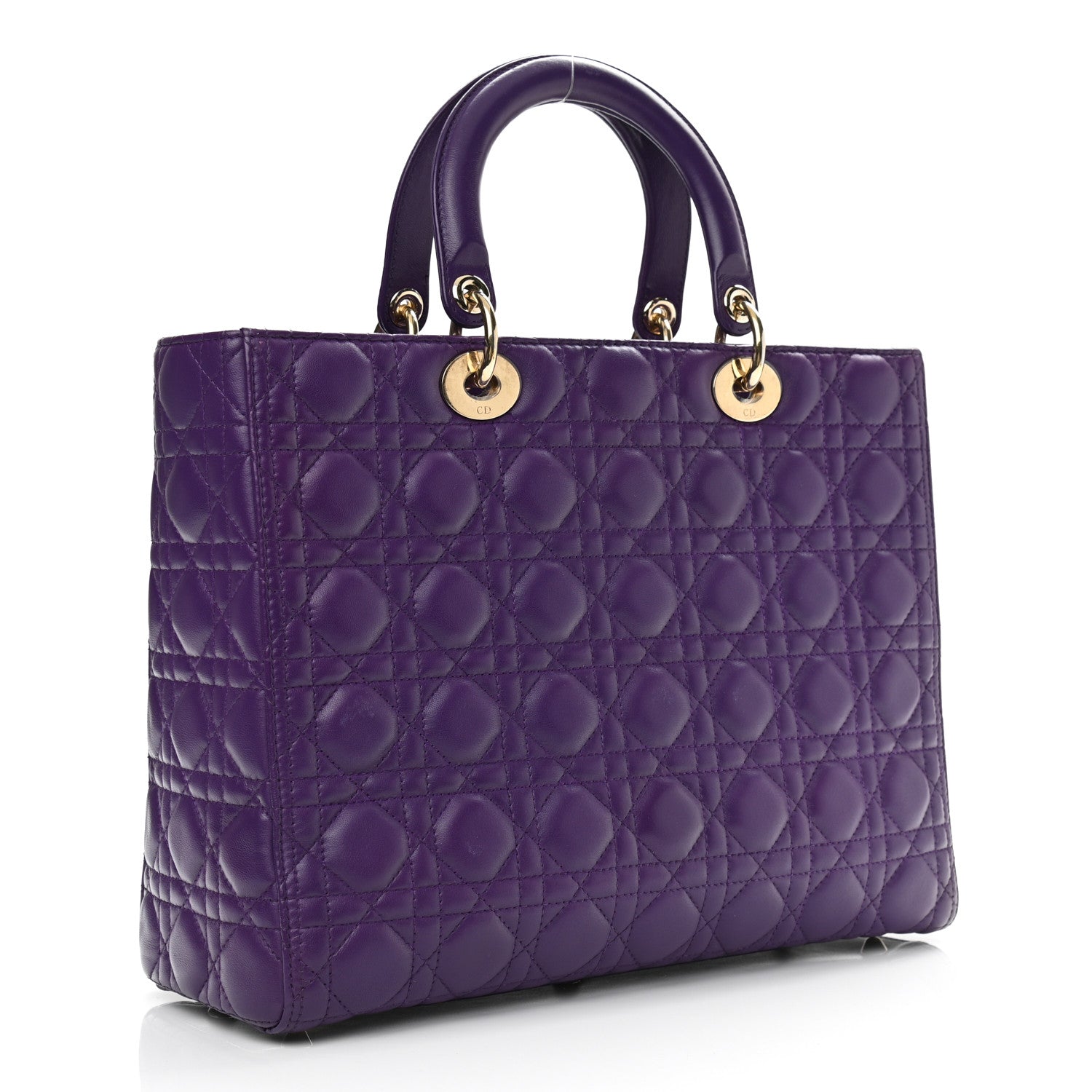 Christian Dior Lambskin Cannage Large Lady Dior Purple 3 of 14