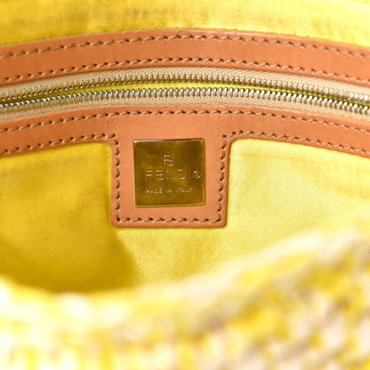 Fendi Woven Straw Baguette Yellow 6 of 9