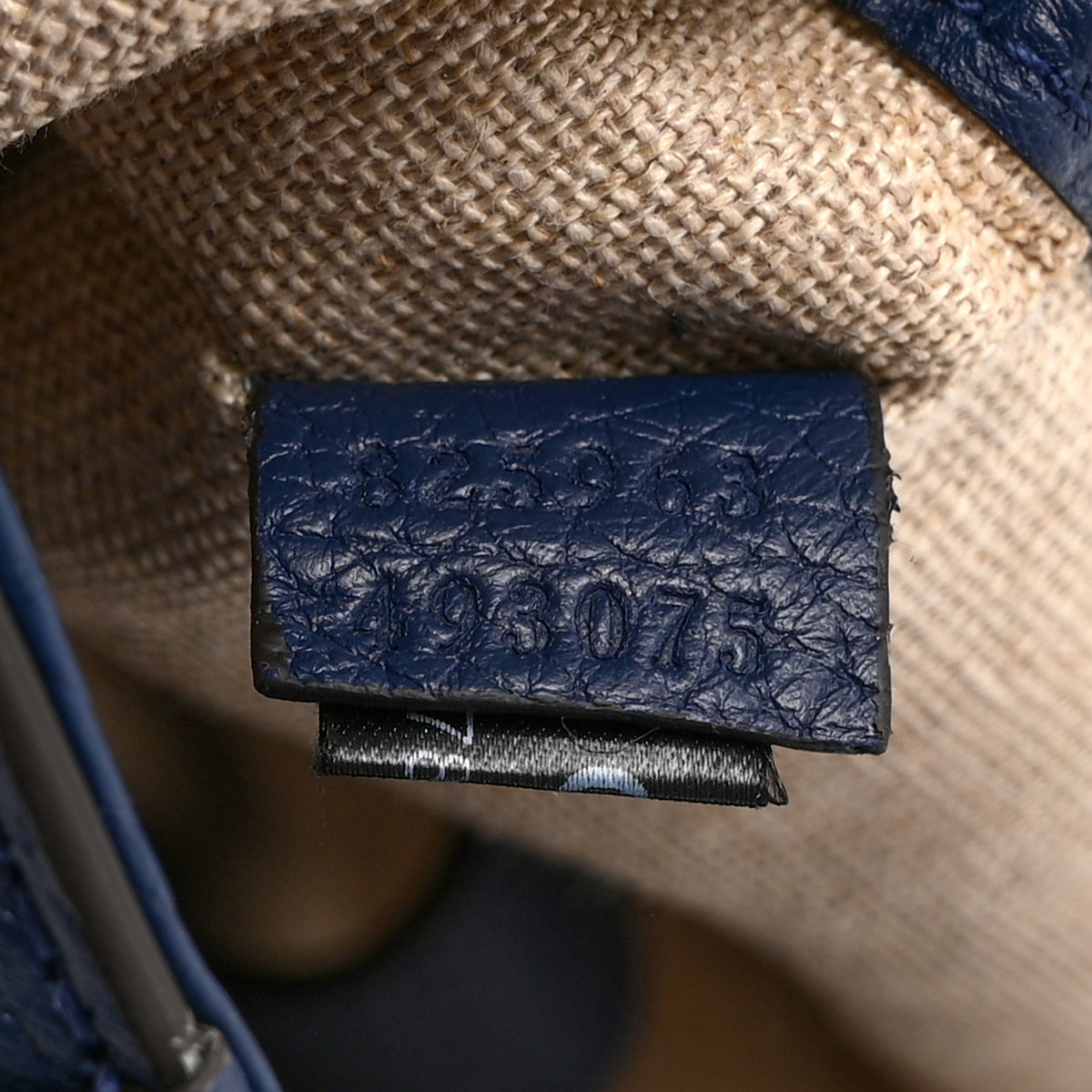 Gucci Piuma Calfskin Jumbo GG Embossed Double Buckle Backpack Navy 7 of 11