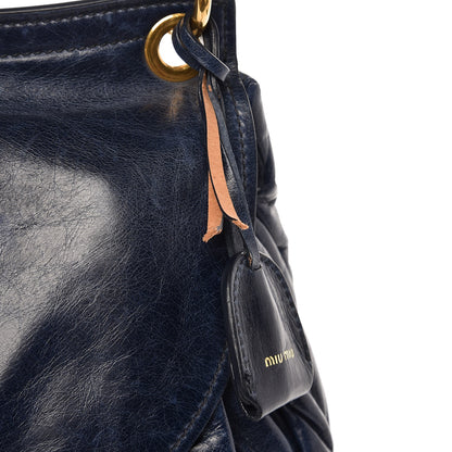 Miu Miu Matelasse Lux Nappa Hobo Inchiostro 9 of 9