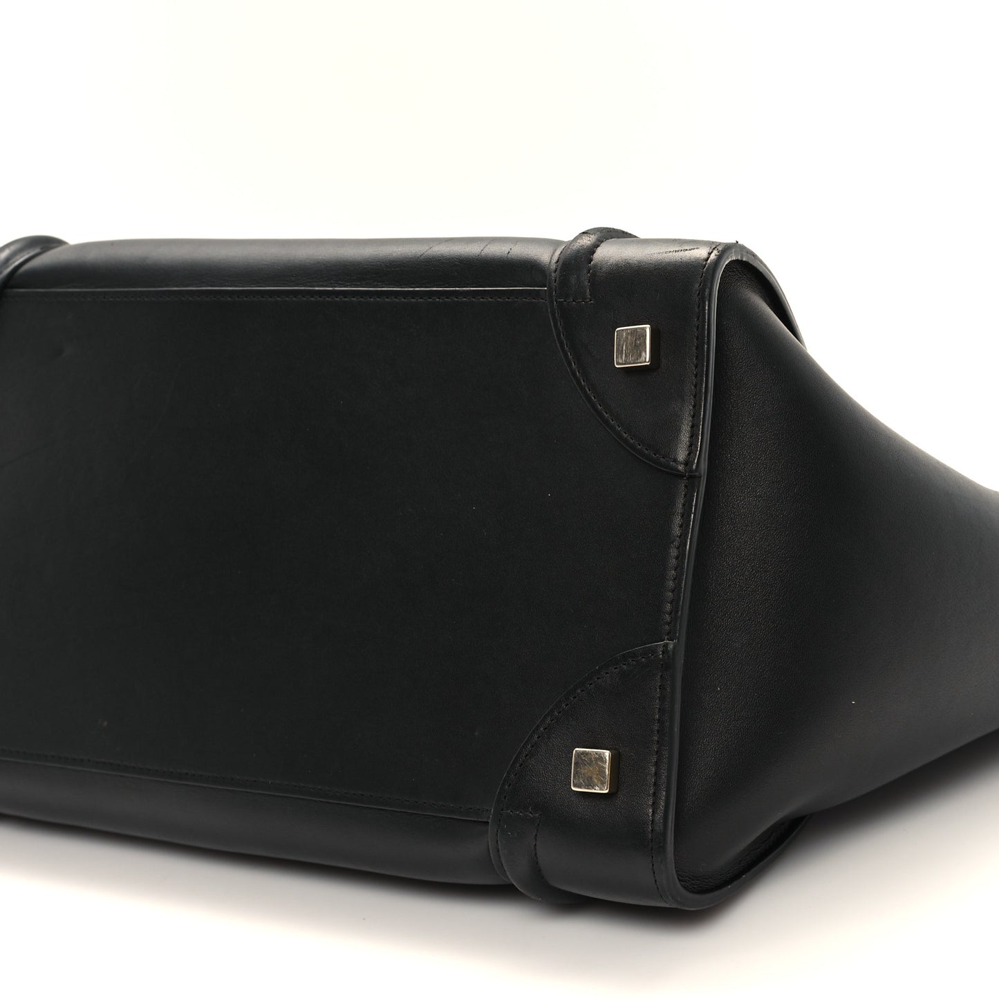 Drummed Calfskin Mini Luggage Black