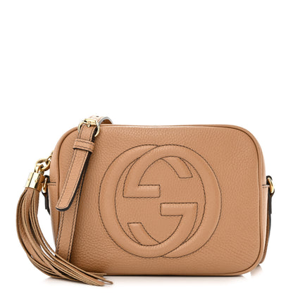 Gucci Pebbled Calfskin Small Soho Disco Bag Camelia 1 of 17
