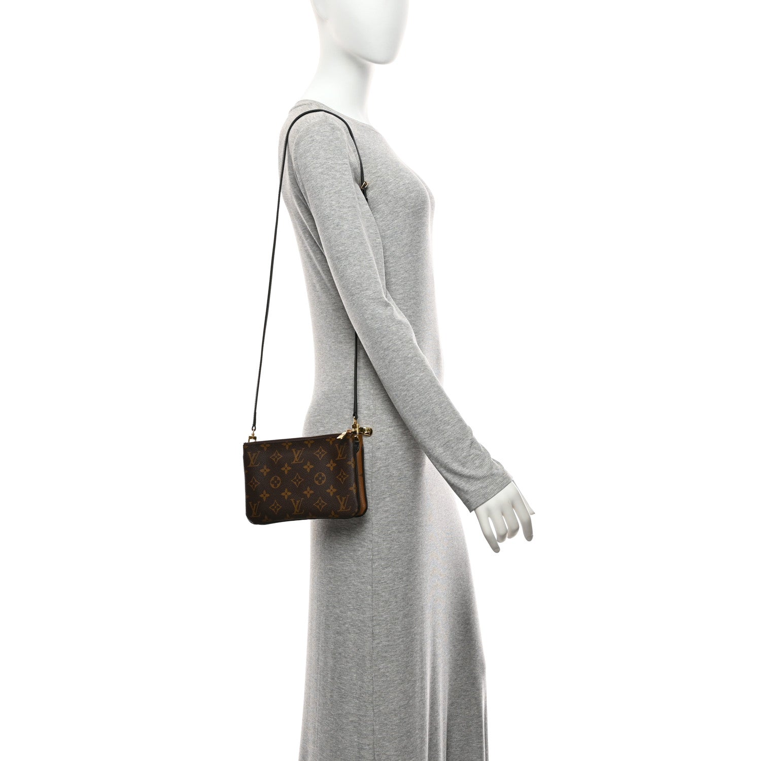Louis Vuitton Reverse Monogram Giant Double Zip Pochette 2 of 10