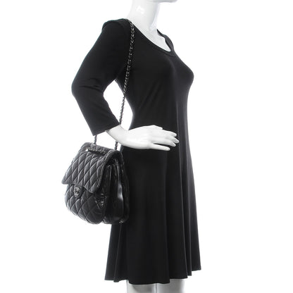 Chanel Lambskin Quilted 3 Large Flap Black 2 of 8