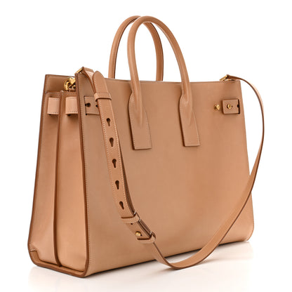 Saint Laurent Calfskin Large Souple Sac De Jour Brown Gold 3 of 11