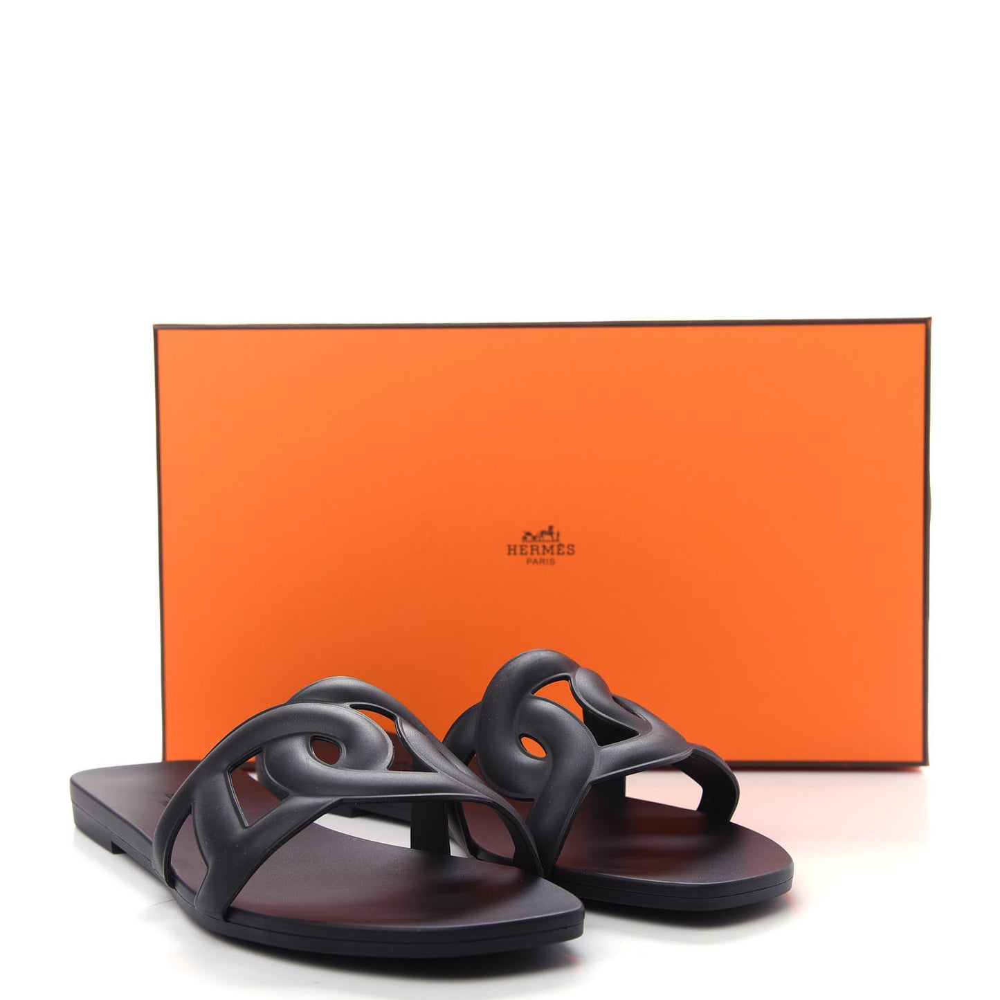 Rubber Aloha Sandals 37 Black
