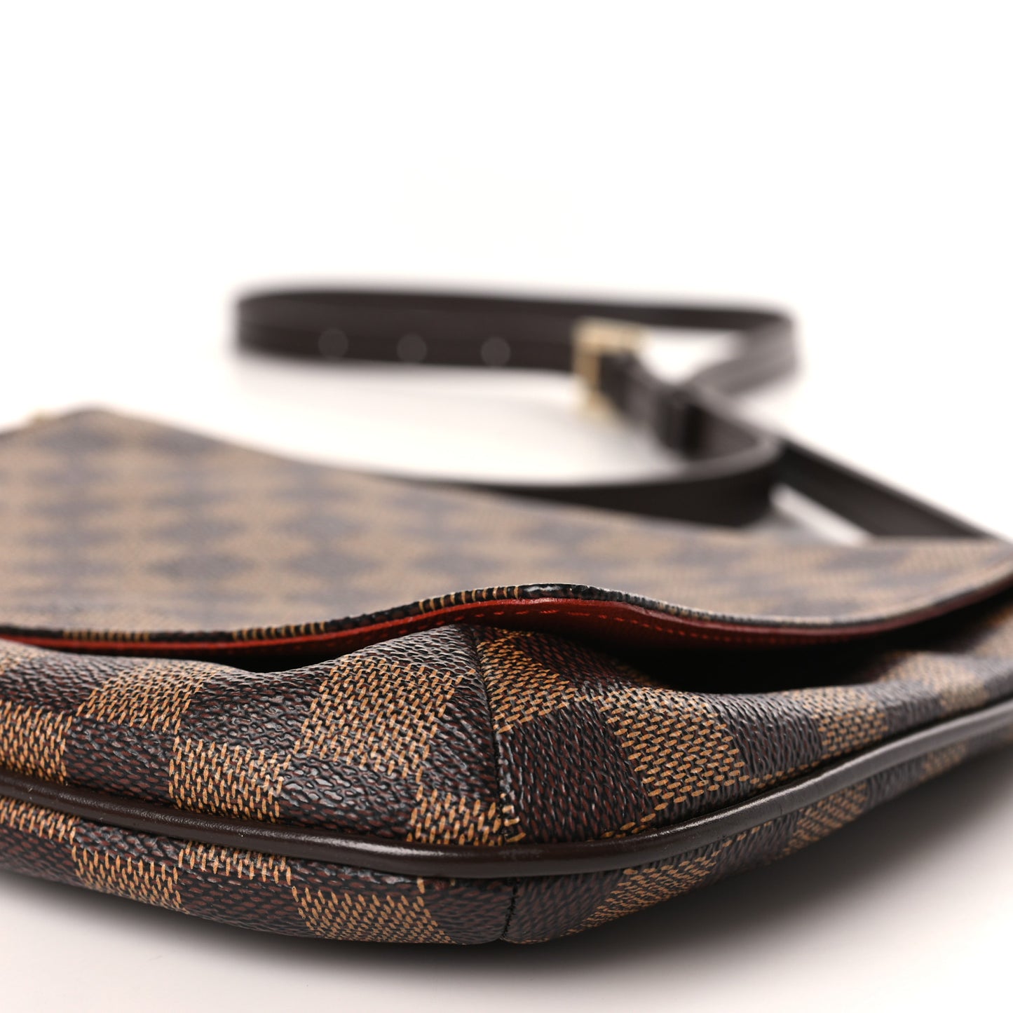 Damier Ebene Musette Tango Long Strap