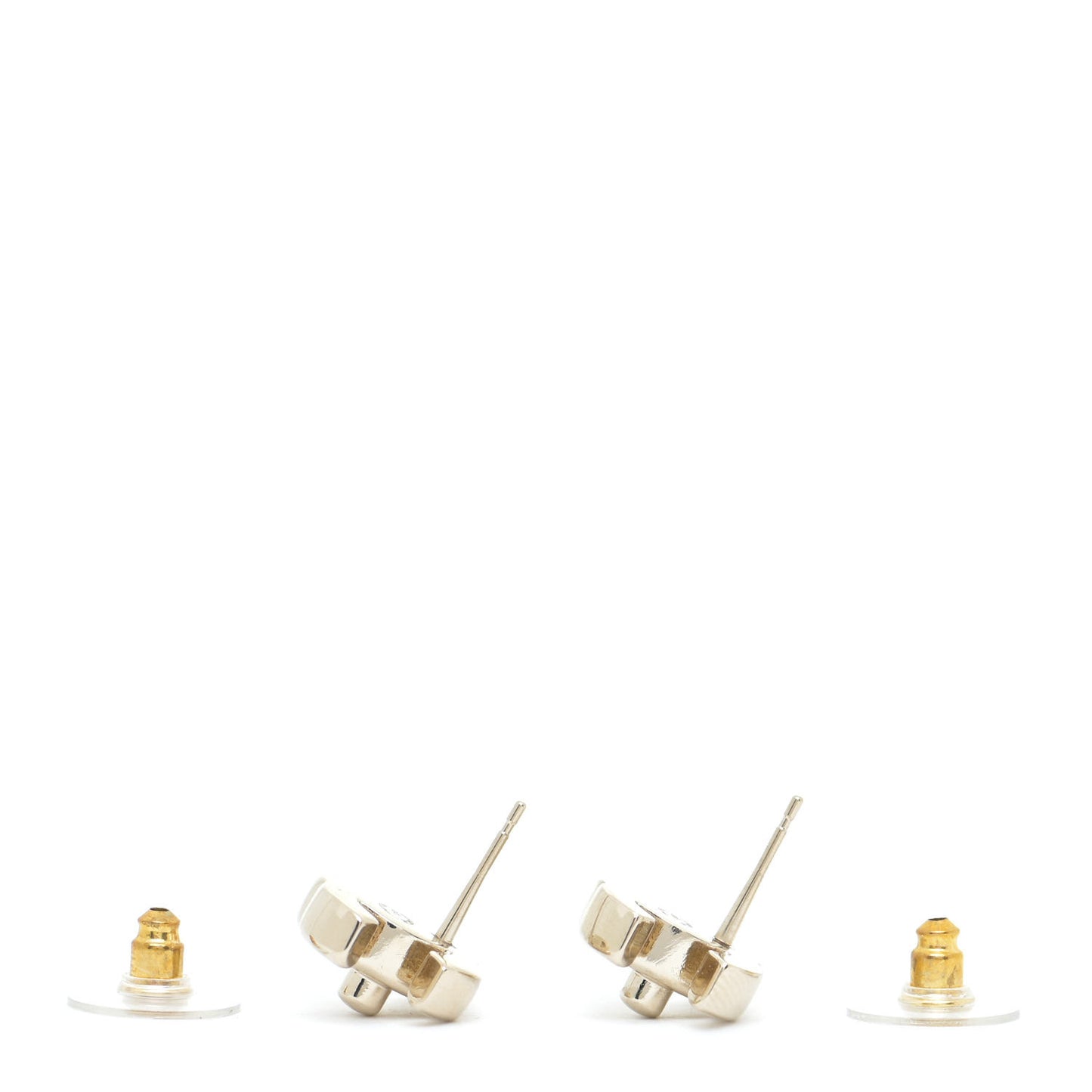 Metal CC Turnlock Earrings Gold