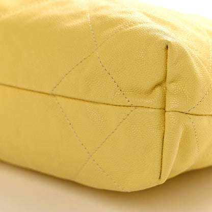Chanel Shiny Caviar Quilted Small Chanel 22 Yellow 12 of 12