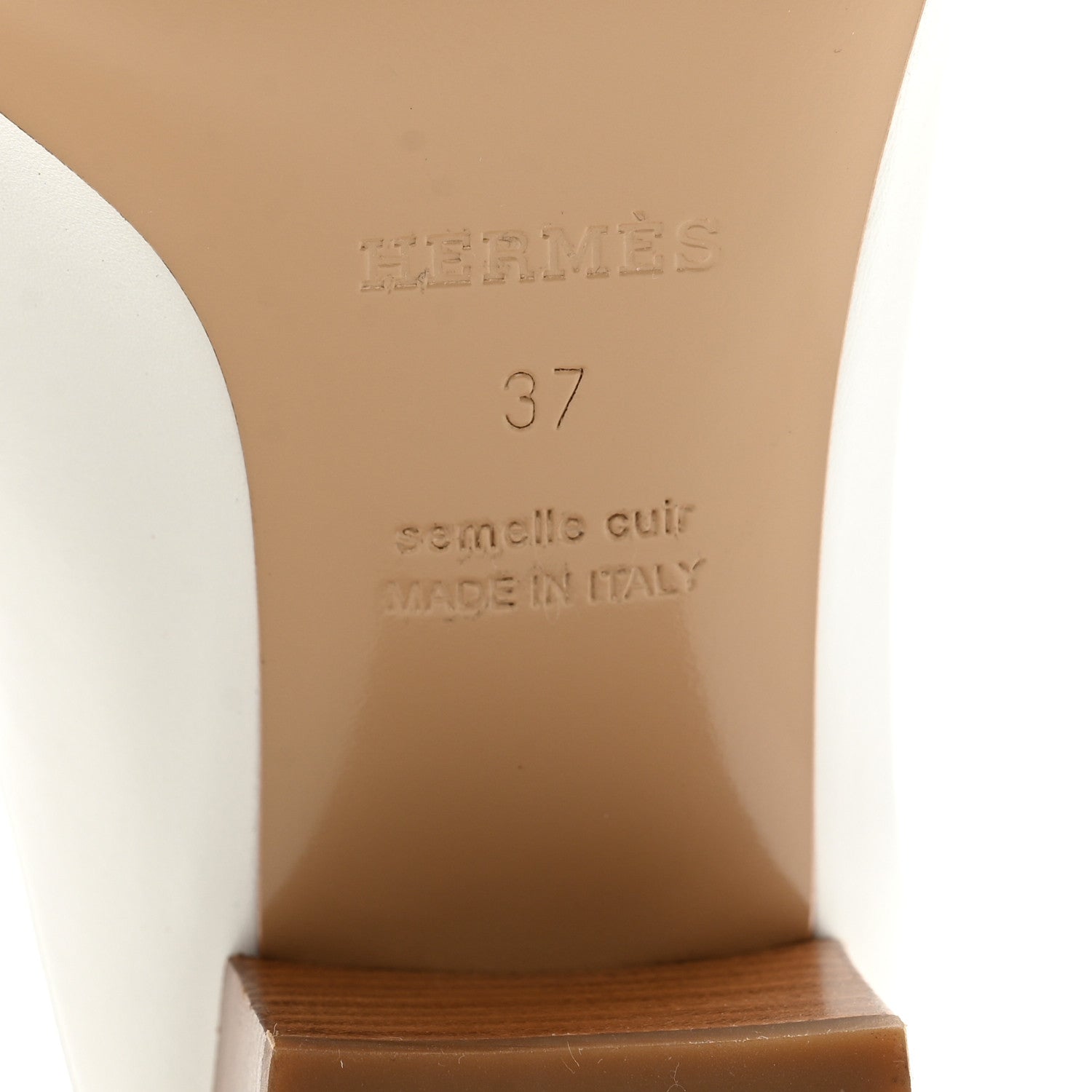 Hermes Goatskin Tuileries Mules 37 White 7 of 9