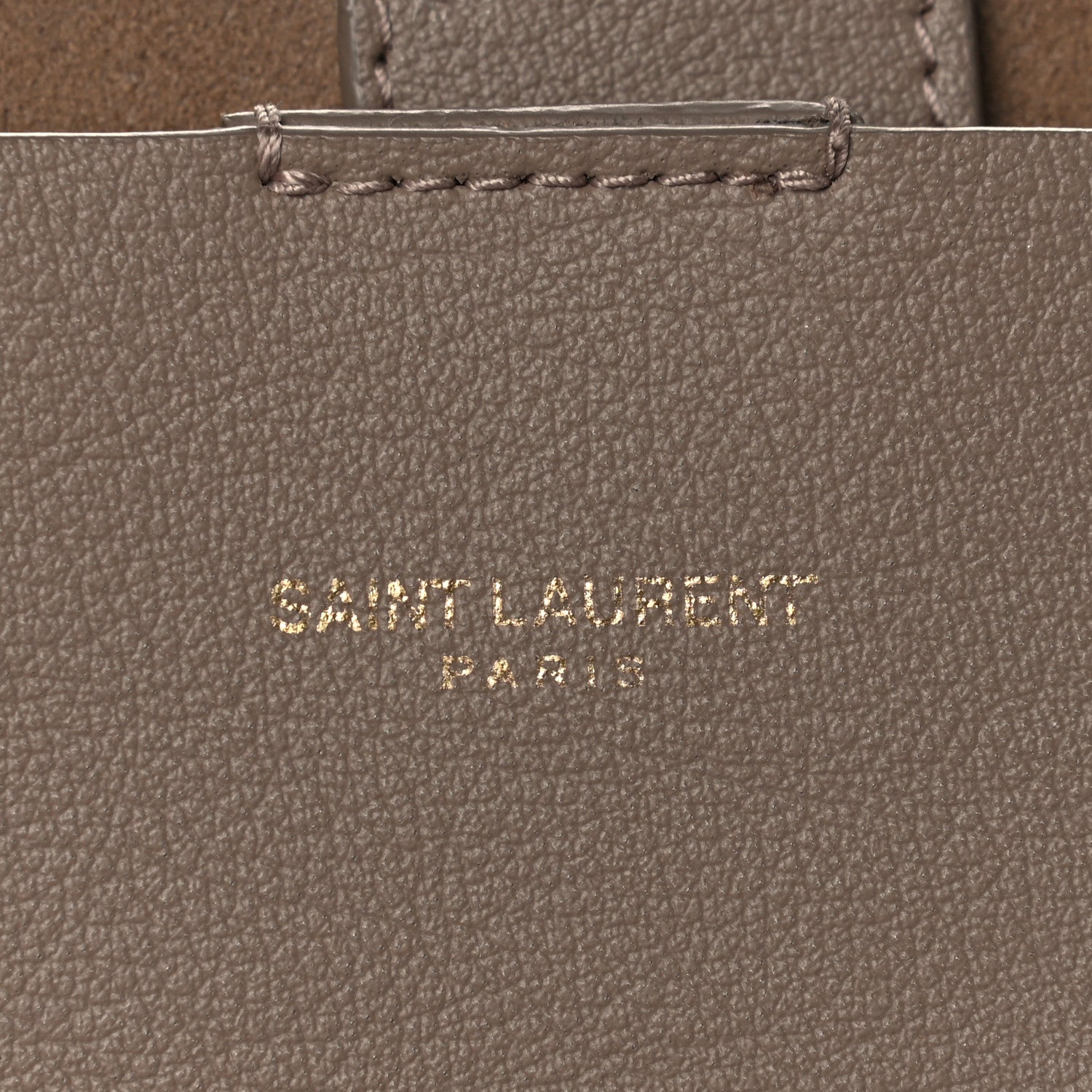 Saint Laurent Calfskin Large Shopping Tote Dark Beige 6 of 13