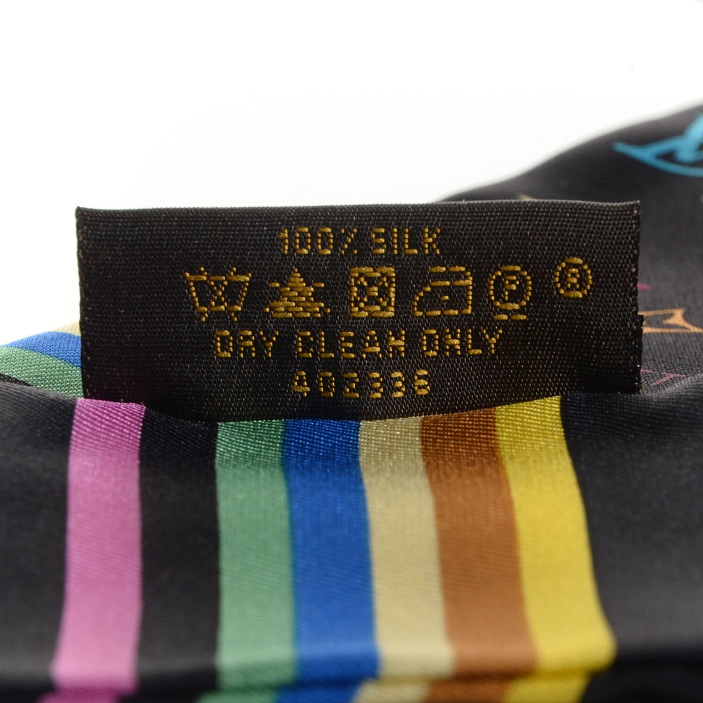 Silk Monogram Multicolor Bandeau Black