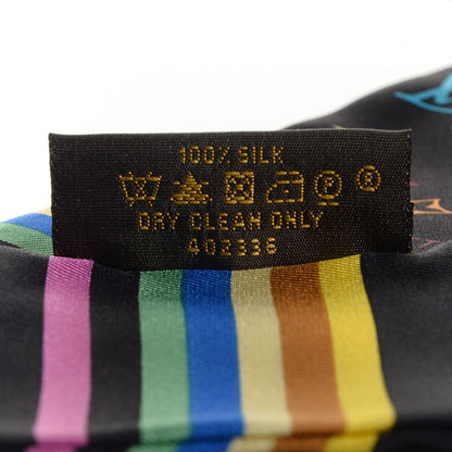Louis Vuitton Silk Monogram Multicolor Bandeau Black 5 of 5