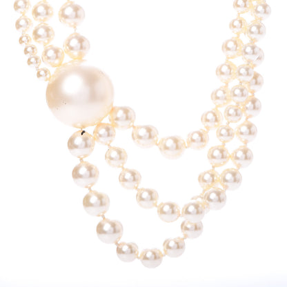 Chanel Pearl Multi Strand Short Necklace Gold 4 of 6