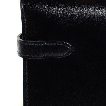 Hermes Guilloche Box Kelly Longue Wallet Black 13 of 15