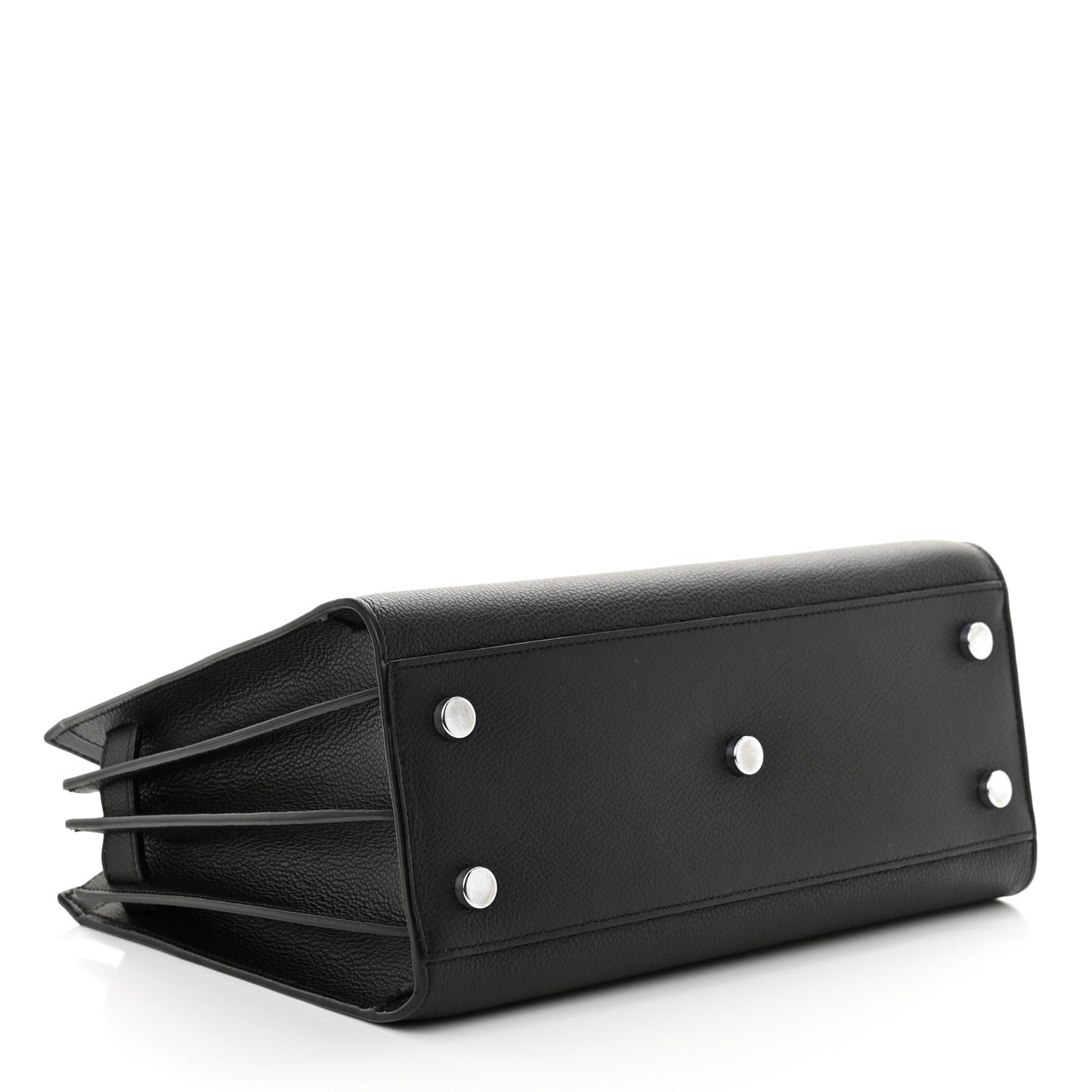 Grained Calfskin Baby Sac De Jour Black