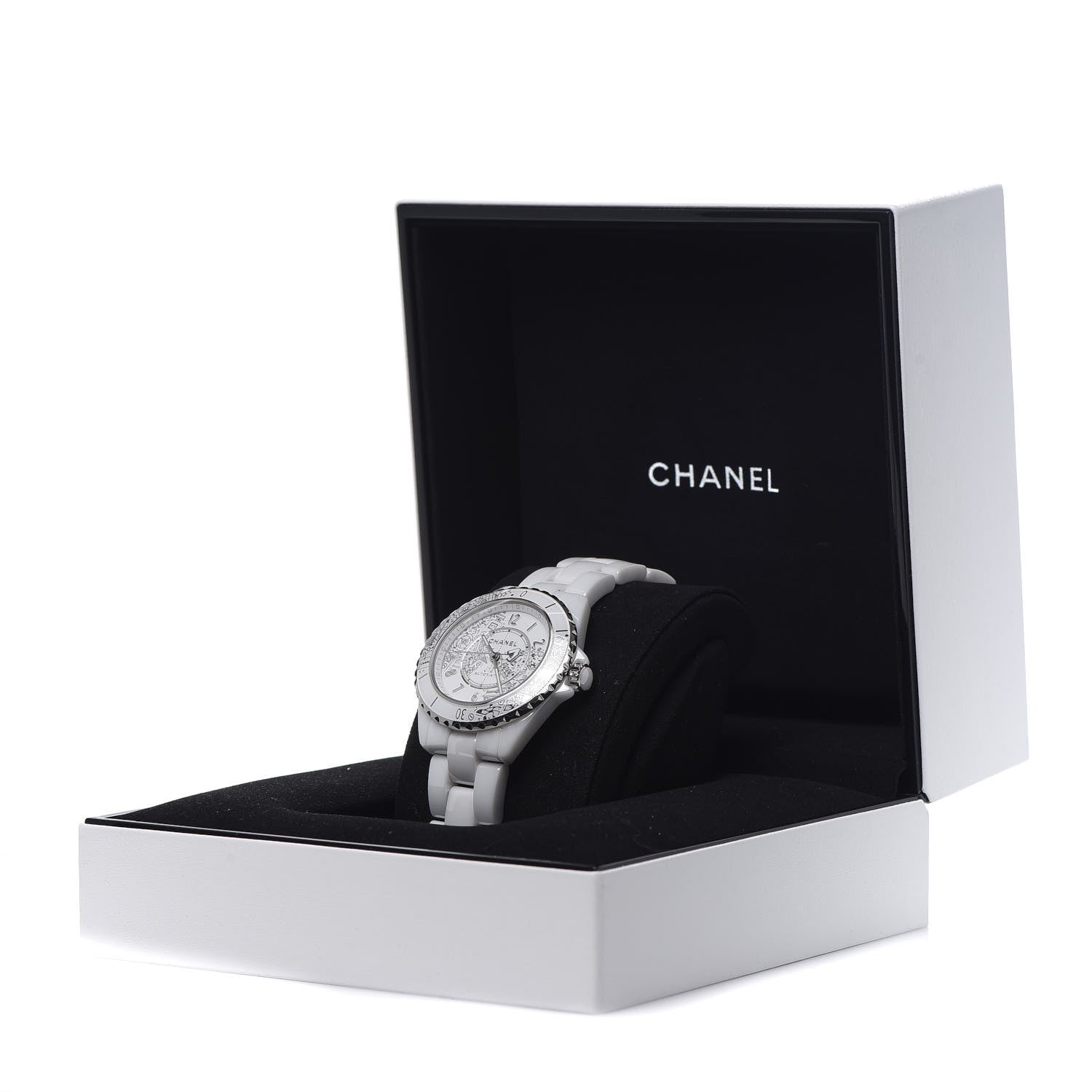 Chanel Stainless Steel Ceramic Diamond 38mm J12 Limited Edition Automatic Watch White 7 of 7