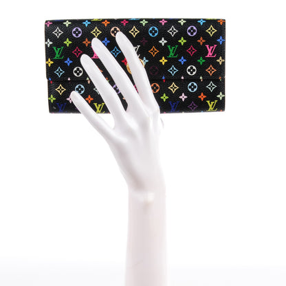 Louis Vuitton Monogram Multicolor Sarah Wallet Black Grenade 2 of 7