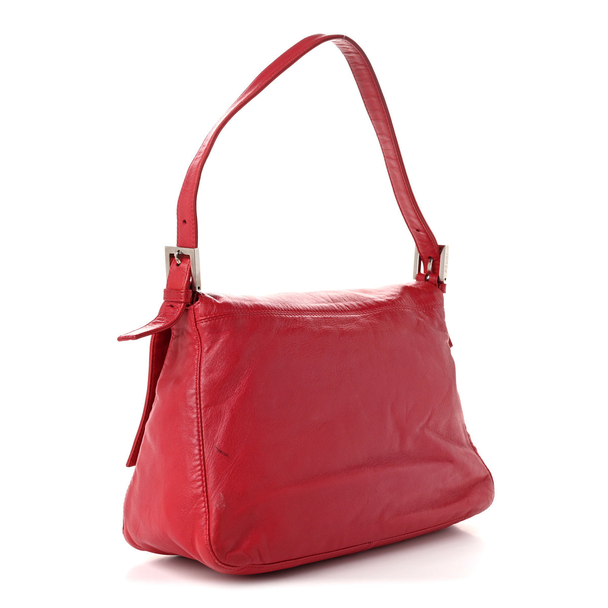 Calfskin Mama Baguette Red