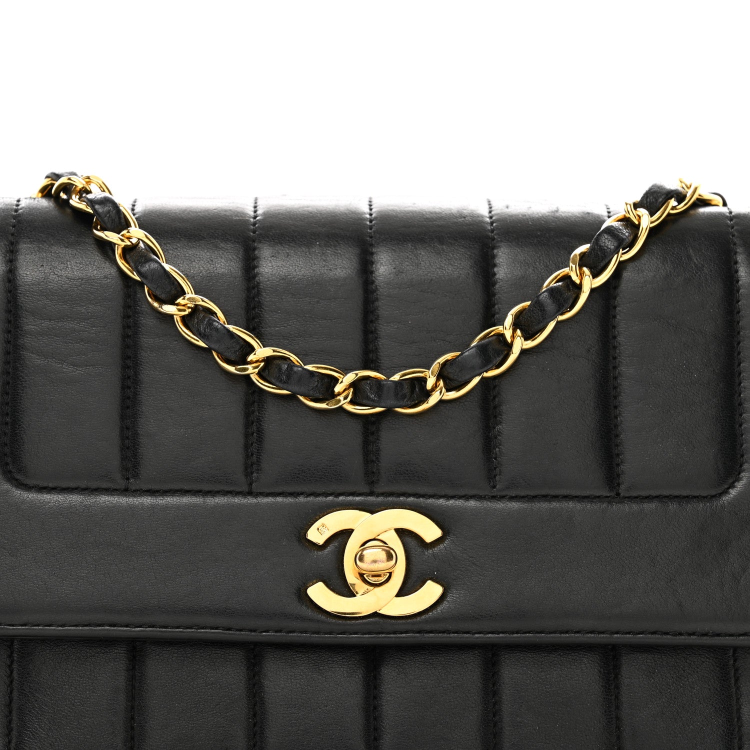 Chanel Lambskin Quilted Medium Mademoiselle Single Flap Black 5 of 10