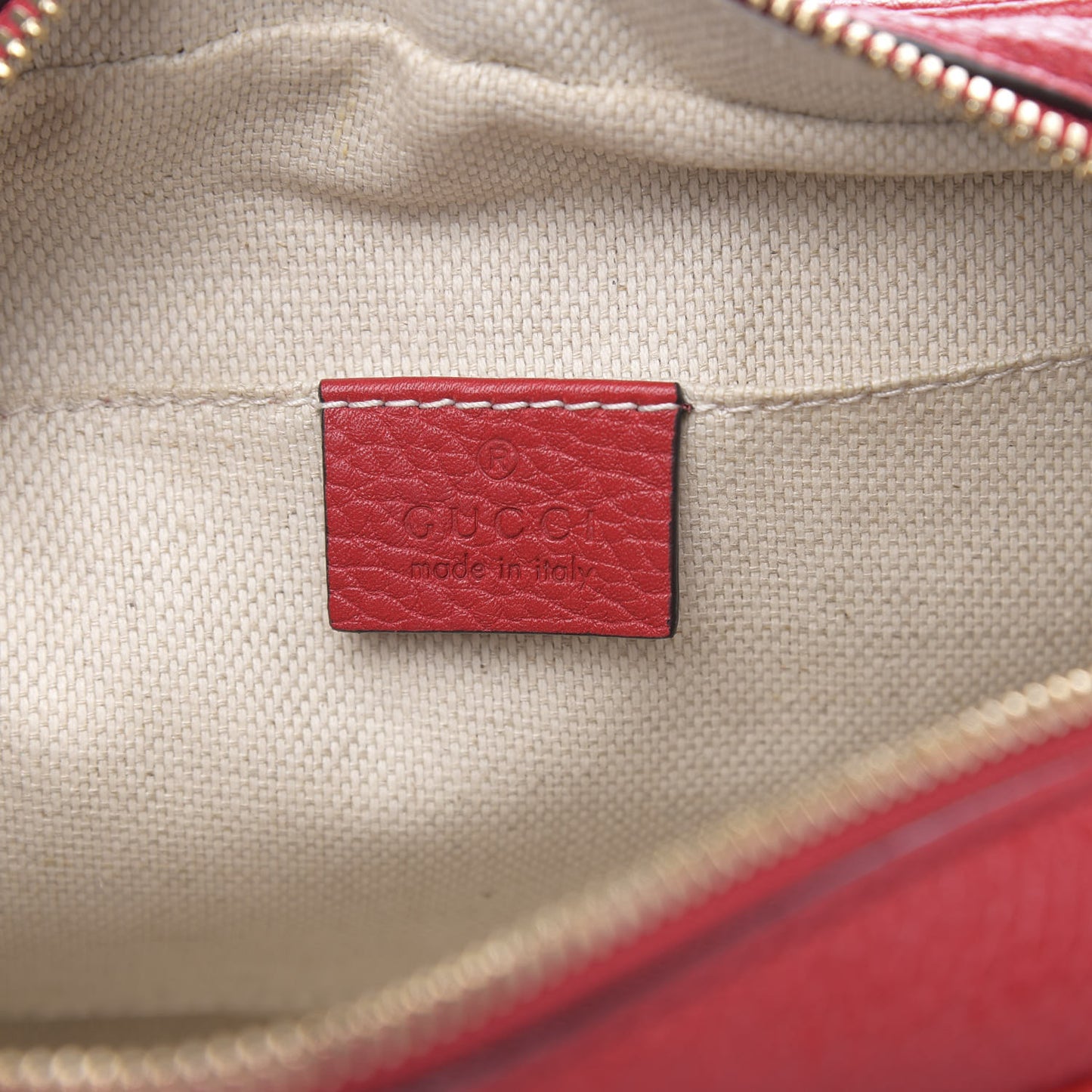 Pebbled Calfskin Small Soho Disco Bag Tabasco Red