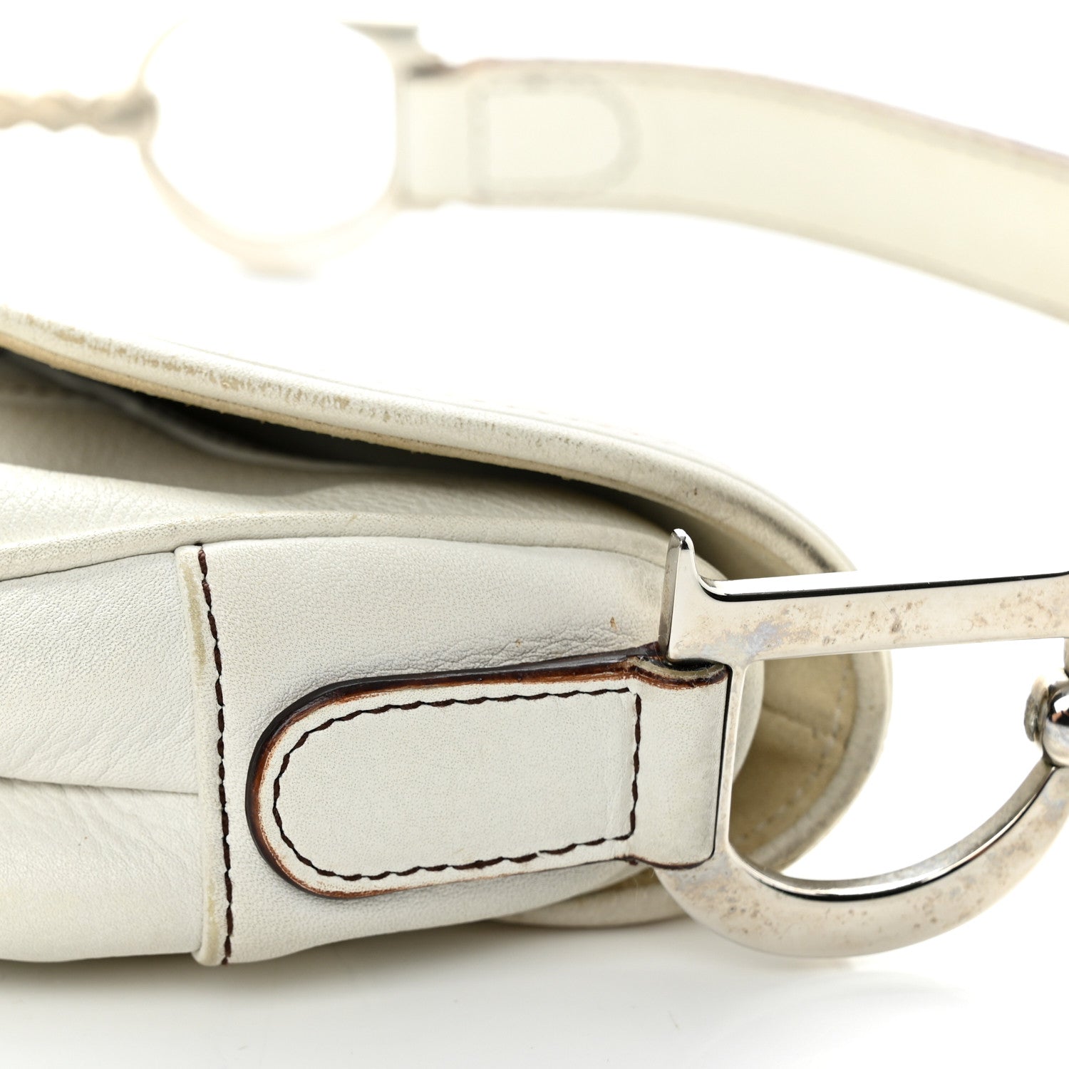 Christian Dior Calfskin Saddle Bag White 14 of 27