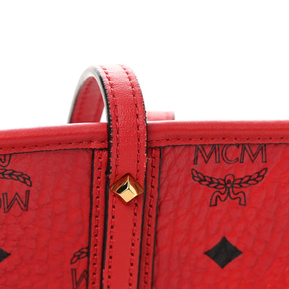 MCM Visetos Medium Anya Shopper Tote Ruby Red 19 of 26