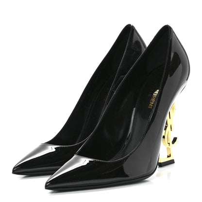 Saint Laurent Patent Opyum 110 Pumps 39 Black Gold 3 of 9