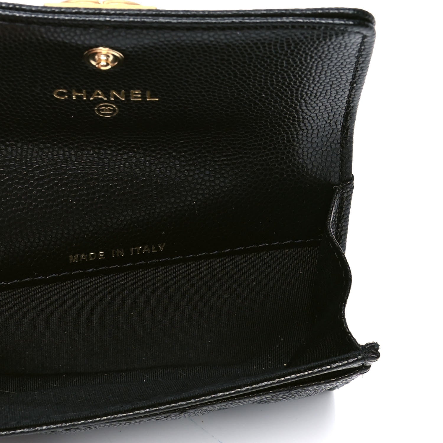 Chanel Caviar Quilted Boy Flap Card Holder Black 4 of 4