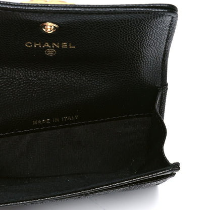 Chanel Caviar Quilted Boy Flap Card Holder Black 4 of 4